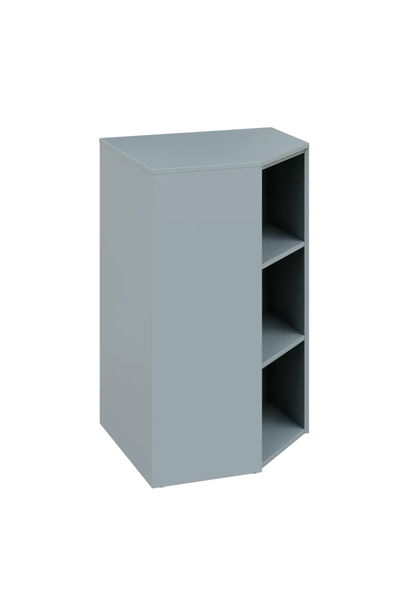 CV 3 - 7 skříň rohová, pravá, 1100x700x700, šedá